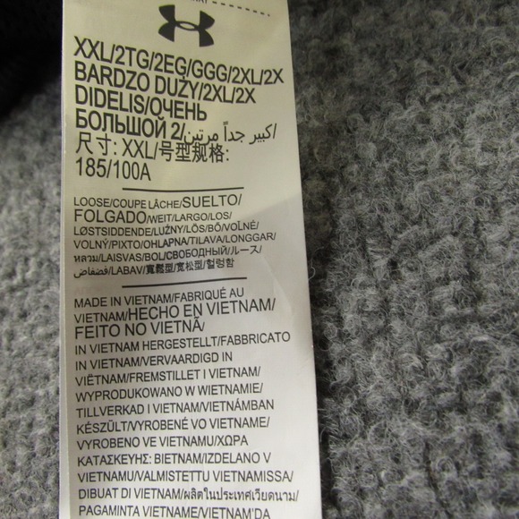 Under Armour Jacket Mens 2XL Black Bomber Full Zip Lightweight Swacket Windbreak - Picture 6 of 11